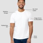 INTO THE AM Premium Men’s Fitted Crew Neck Plain Essential Tees – Modern Fit Fresh Classic Short Sleeve T-Shirts for Men (White, Medium)