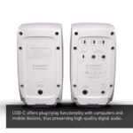 ADAM Audio D3V Active Desktop Monitoring System with USB-C Connection (Pair, White)