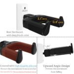 Guitar Wall Mount, Auto Lock Guitar Hanger White Hardwood, Guitar Wall Hangers, Guitar Holder Hook Wall Stand for Classical, Acoustic, Electric Guitar, Bass, Ukulele, Gift for Guitar Player