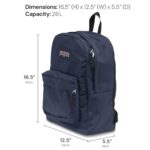 JanSport SuperBreak One Backpacks – Durable, Lightweight Bookbag with 1 Main Compartment, Front Utility Pocket with Built-in Organizer – Premium Backpack, Black
