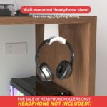 Liboer Gmae Headphone Stand for Desk Mini Headset Hanger Holder with Strong Adhesive Headset Stand Headphone Holder (Under Desk White)