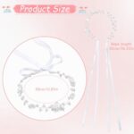 Hair Accessories 1 Piece Bridal Pearl Flower Headpiece Headband Flower Pearl Headpiece Woman Hair Accessory for Birthday Party First Communion Wedding (White)