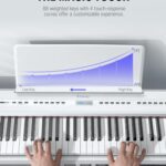 Donner DEP-20 Beginner Digital Piano 88 Key Full Size Weighted Keyboard, Portable Electric Piano with Furniture Stand, 3-Pedal Unit, White