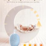 Enhanlife Portable White Noise Sound Machine: Baby Sleep Soother, Bluetooth Speaker, Rechargeable Battery, 4-Speed Timer, 6 Soothing Sounds Adult Therapy Aid for Travel, Office Privacy ?Blue?