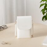 BOSTANTEN Vegan Leather Small Crossbody Bags for Women Designer Cell Phone Bag Wallet Purses Adjustable Strap White