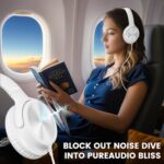 Cowyawn USB C Headphones Wired, Over Ear USB C Wired Headphones with Microphone, Volume Control, HD Stereo Sound, Foldable USB Type C Headphones for Adult/Teens/Chromebook/Laptop/Computer/iPhone,White