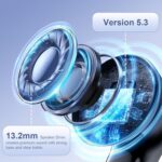 HUIFU Wireless Earbuds, Bluetooth Ear Buds Headphones, 40H Long Playtime, Stereo Deep Bass, LED Power Display, IPX7, Lightweight in Ear Earphone with Mic for iPhone Android Phone