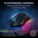 Razer Cobra Pro Wireless Gaming Mouse: 10 Customizable Controls – Chroma RGB Lighting – 30K Optical Sensor – Gen-3 Optical Switches – 2.4GHz, Bluetooth & USB Type C – Up to 170 Hr Battery – White