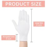 36 Pcs White Cotton Gloves for Dry Hands Sleeping, Men&Women Soft Sleep Gloves for Eczema and Moisturizing Overnight, Stretchable SPA Glove Costume for Coin Jewelry Inspection, Art handling, Halloween