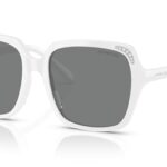 Swarovski SK6034D Sunglasses, White/Dark Grey, 56 mm