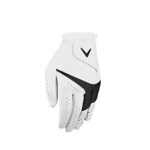 Callaway Golf Weather Spann Glove (Worn on Left Hand,White,Large,Men’s)