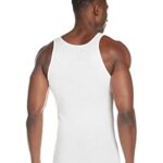 Hanes Men’s Cotton Tank Undershirts Pack, Moisture-Wicking Ribbed Tanks, lightweight, White 6-pack, Medium