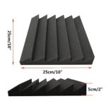 Heavyoff 12 Pack Acoustic Foam Panels Studio Soundproofing Wedges 10″x10″x2″ Noise Dampening Sound Insulation for Home Ceiling, White