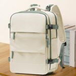 coowoz Large Travel Backpack For Women Men,Carry On Backpack,Hiking Backpacks Waterproof Outdoor Sports Rucksack Casual Daypack travel essentials?White Green?
