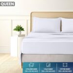Utopia Bedding Queen Sheet Set – Brushed Microfiber – Soft Bed Sheets for Queen Size Bed Set – Includes 1 Fitted, 1 Flat, & 2 Pillow Cases – Deep Pocket (White)