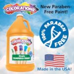 Colorations Paraben-Free Tempera Paint for Kids – 1 Gallon, Vibrant, Bright White. Non-Toxic and Made in the USA, Classroom Must Haves, Bulk Arts and Crafts Supplies