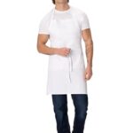 Chef Works Unisex Bib Apron, White, One Size