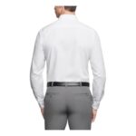 Van Heusen Men’s Dress Shirt Regular Fit Poplin Solid, White, 17.5″ Neck 34″-35″ Sleeve