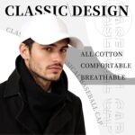 Oeyliz Baseball Cap Hat Men Women Baseball Cap Adjustable Plain Hat One Size All Seasons Running Fishing Workouts Outdoor Activities White