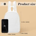 Energather Womens Backpack, PU Women’s Backpack Ladies Backpacks for Women, Elegant Leather Backpacks with Adjustable Strap (white)