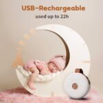 Mini Sound Machine Portable Baby White Noise Machine Brown Noise Machine with 30 Soothing Sounds for Kids Adults Auto-Off Timer 32 Volume Levels Battery Sleep Machine for Home Office Privacy & Travel