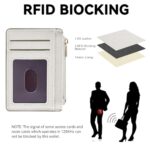 Tipmile Credit Card Holder for Women Slim Minimalist Front Pocket RFID Blocking Wallet Small Compact Card Case with ID Window, Cream White