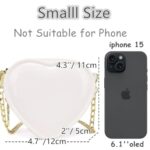 Canpto Girls Crossbody Purse Cute Heart-shaped Shoulder Kid Bag Lacquer Leather Princess Bag for Little Girls(White)