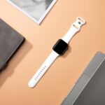 Cindgress Sport Band Compatible with Apple Watch 41mm 38mm 40mm 42mm for Women Men, Soft Silicone Strap for iWatch Wristband Series Ultra SE 11 10 9 8 7 6 5 4 3 2 1 S/M White