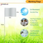 JIZHGRAD White Marking Flags, 15x4x5 Inch, 20 Pack Lawn Boundary Dog Training Survey Landscape Sprinkler Stake Garden Flags