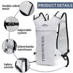 INOXTO Running Hydration Vest Backpack,Lightweight Insulated Pack with 1.5L Water Bladder Bag Daypack for Hiking Trail Running Cycling Race Marathon for Women Men (White)