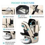 FUTURE AESTHEICS Travel backpack Carry-on Travel Backpack For Women Men Flight Approved Business Weekender Overnight Waterproof Daypack (off-white)