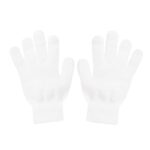 UTTPLL Stretchy-Mittens-Sports-Knit-Gloves Women Men Magic Gloves Unisex Winter Full Finger Elastic Warm Mittens Cospaly Costume White One Size