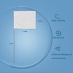 XIJIXI Marking 30 Pack Yard Flags – 12 x 2.5 x 3.5 Inch Landscape Flags for Lawn, Survey, Sprinkler & Irrigation (White)