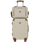 Travelers Club Midtown Hardside 4-Piece Luggage Travel Set, Vanilla