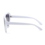 FADXIN Polarized Heart Shaped Sunglasses Oversized Vintage Fashion Love Eyeglasses Party Shopping Favors (White)