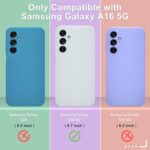 YENAPOON for Samsung Galaxy A16 5G Case, Silicone Phone Case with 1 Screen Protector, Soft Anti-Scratch Microfiber Lining, Full Body Shockproof Slim Cover, White