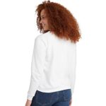 Hanes Women’s EcoSmart Crewneck Sweatshirt, White, X Large