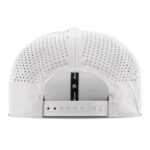 Branded Bills Bare Flat Performance Hat, White, with Flexfit Sweatband, Adjustable Snapback Closure,Lightweight, Comfort Stretch, Quick Dry & Water Repellent Baseball Cap