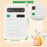 Basic Calculator,White Cute Basic Small Pocket Calculator,Back to School Gifts for Students,School Supplies,Office Desk Accessories,Scientific Financial Mini Construction Solar Calculators Desktop
