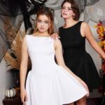 YMDUCH Women’s Summer Sleeveless Crew Neck Backless A-line Mini Party Prom Dress White