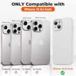 SUPFINE Designed for iPhone 13 Case,Premium Liquid Silicone with [Soft Anti-Scratch Microfiber Lining][Upgraded Camera Protection] Slim Shockproof Protective Phone Case for Men Women Girls,White