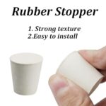 PDETVEO 10PCS White Rubber Stoppers, Solid Rubber Plugs, Tapered Shaped, Lab Tube, Scientific Containers, Test Tubes (17 * 24 * 26mm)