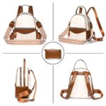 BJE Mini Backpack for Women Leather Small Backpacks Purse, Ladies Designer Daypack, Shoulder Backpack Convertible Handbags White