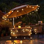 Mlambert 50Ft LED Outdoor String Lights G40 Globe Dimmable Patio Light, Waterproof Hanging String Light with 27 Warm White Shatterproof Bulbs(2 Spare)