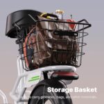 isinwheel Electric Scooter with Seat, 43/28 Miles Range & 38/21 MPH High Speed, 16/14” Fat Tire Scooter for Adult with Mood Lights, Smart APP & NFC Start, 1200/750W Motor E Scooter