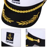 Adult Yacht Captain Hat White Sailor Hat for Women Men Yacht Boat Sailor Captain Cap Marine Admiral Christmas Party Costume Cosplay Accessory