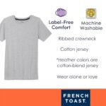 French Toast Boys’ Short Sleeve Crewneck Tee,White,XL (14/16)
