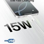 Belkin USB A to USB C Cable 2-Pack, 3.3ft, 15W – Type C Charger, iPhone Charger Cord, Soft, Braided, Flexible for iPhone 17 & 16, Galaxy S25, Pixel 10, iPad Pro, Airpods Pro, Switch & More – White