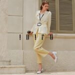 IDIFU White Heels Women’s Pumps Closed Round Toe Low Block Chunky Heels Short Small Thick Wedding Bridal Bride Work Prom Dress Shoes for Women Cute Dressy Formal Classic Pumps Shoes(White Pu, 7)