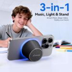 Bluetooth Speaker Stocking Stuffers for Teens: White Elephant Gifts for Adults Men Women, Loud Sound Portable Speaker with Color Light Phone Stand, Christmas Birthday for Boy Girls Trendy Stuff Gadget